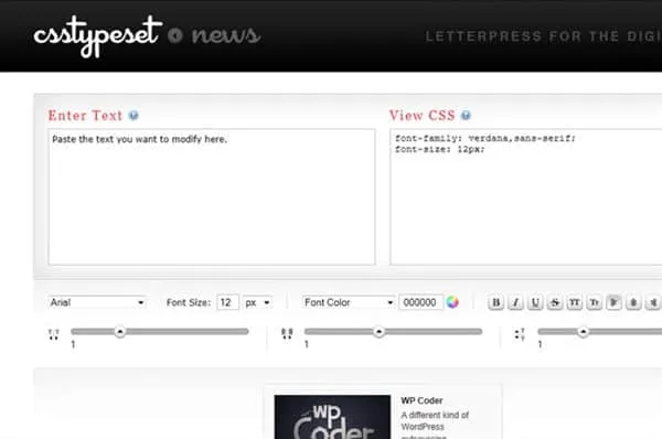 CSS Type Set CSS Type Set
