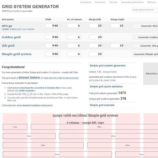 Grid System Generator Grid System Generator