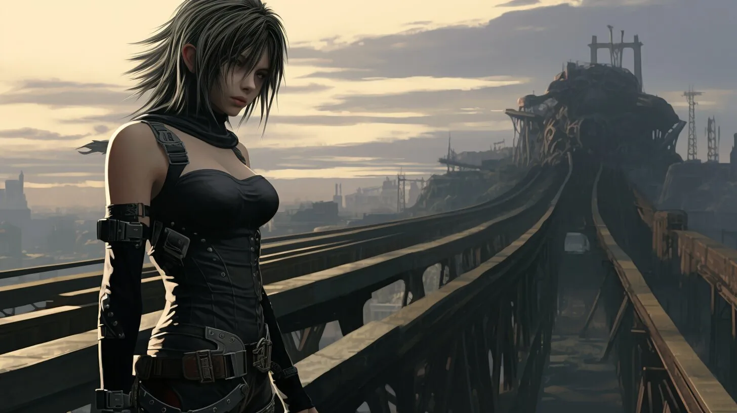 Misa Amane standing on a bridge Misa Amane standing on a bridge