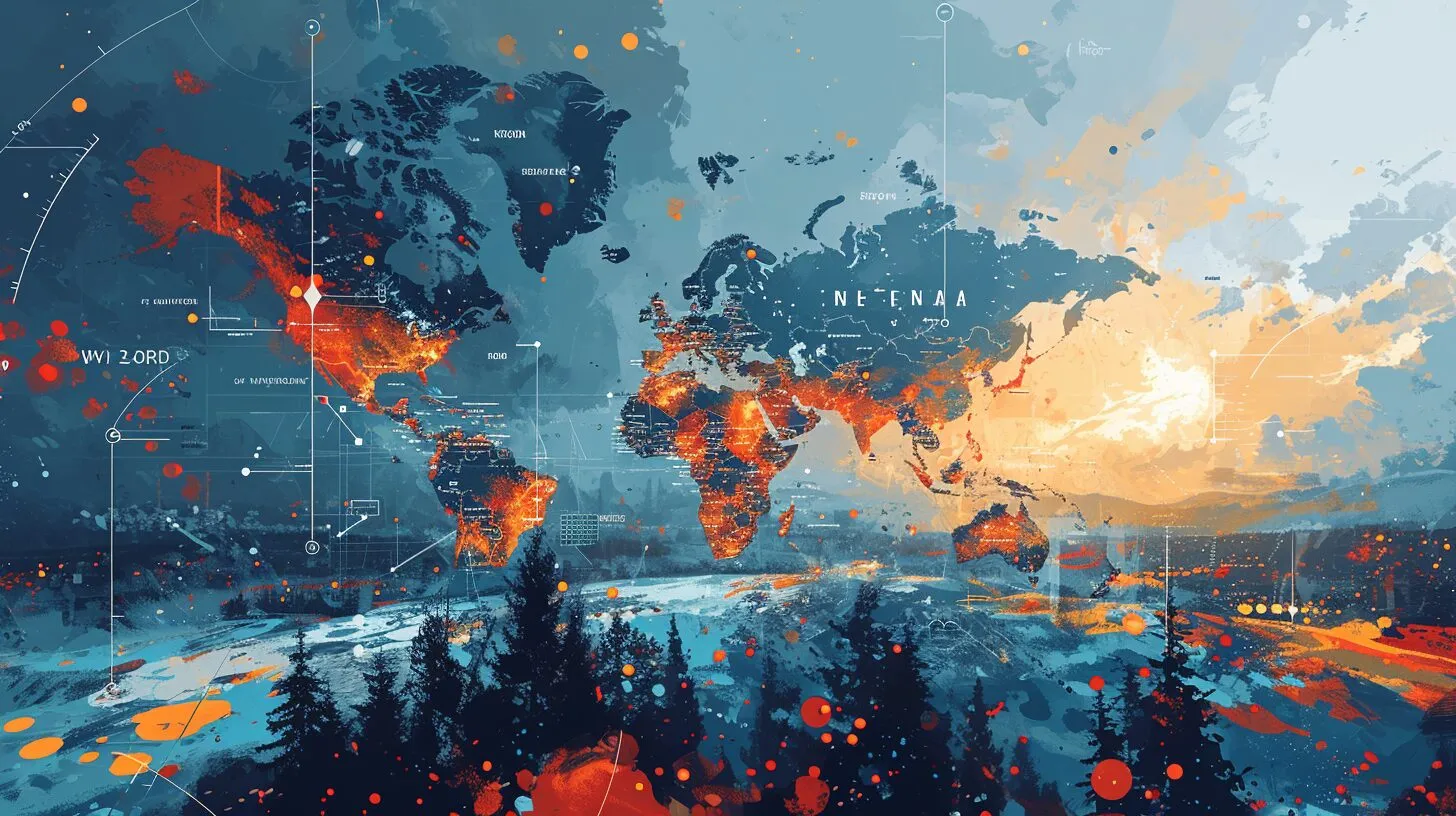 Graphic with clock YouTube button time zones and activity peaks on a world map 1 Graphic with clock YouTube button time zones and activity peaks on a world map.