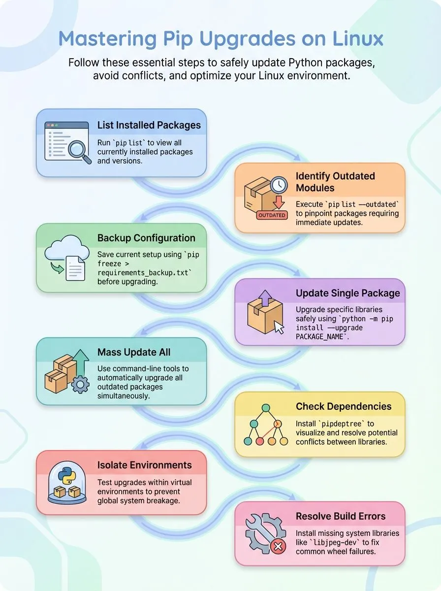 Pip Install Update: How to Easily Upgrade Python Packages on Linux Pip Install Update: How to Easily Upgrade Python Packages on Linux