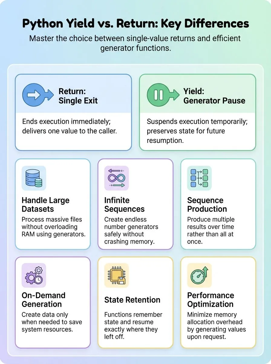 Python Yield vs Return: Understanding the Key Differences